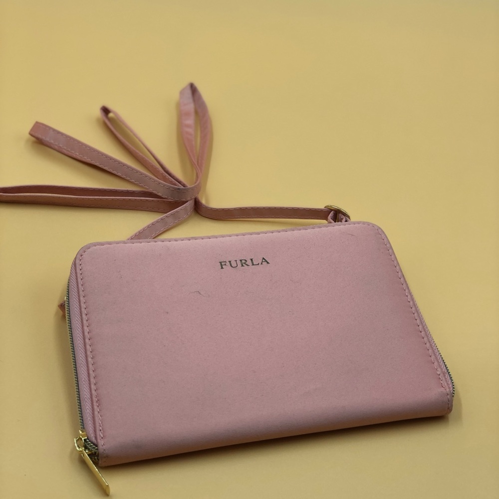 Furla Dusty Pink Crossbody Wallet